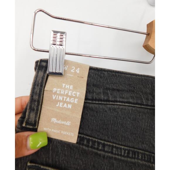 NWT Madewell Women's Black Lunar Wash The Perfect‎ Vintage Jeans Size 24 - Picture 4 of 9